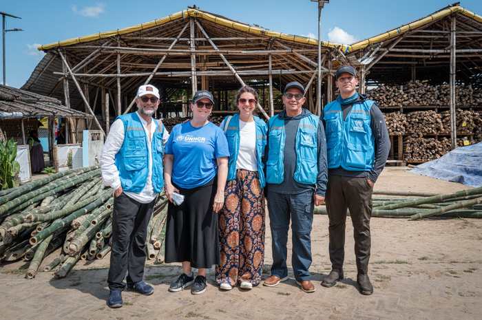 Mohamed and Sammy Ousri visiting Camp 26, Cox's Bazar